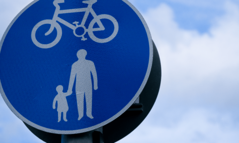 Shared use road sign