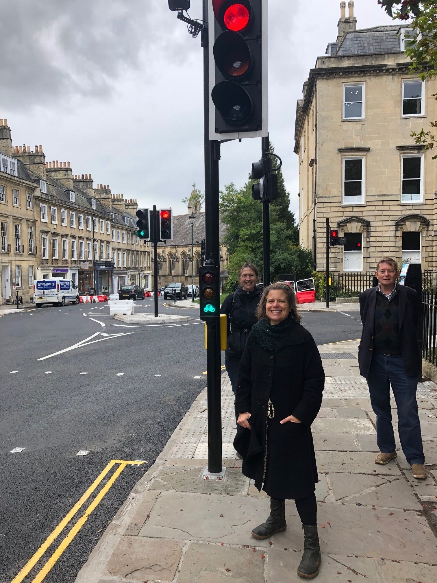 Photo of new cycle friendly traffic signals