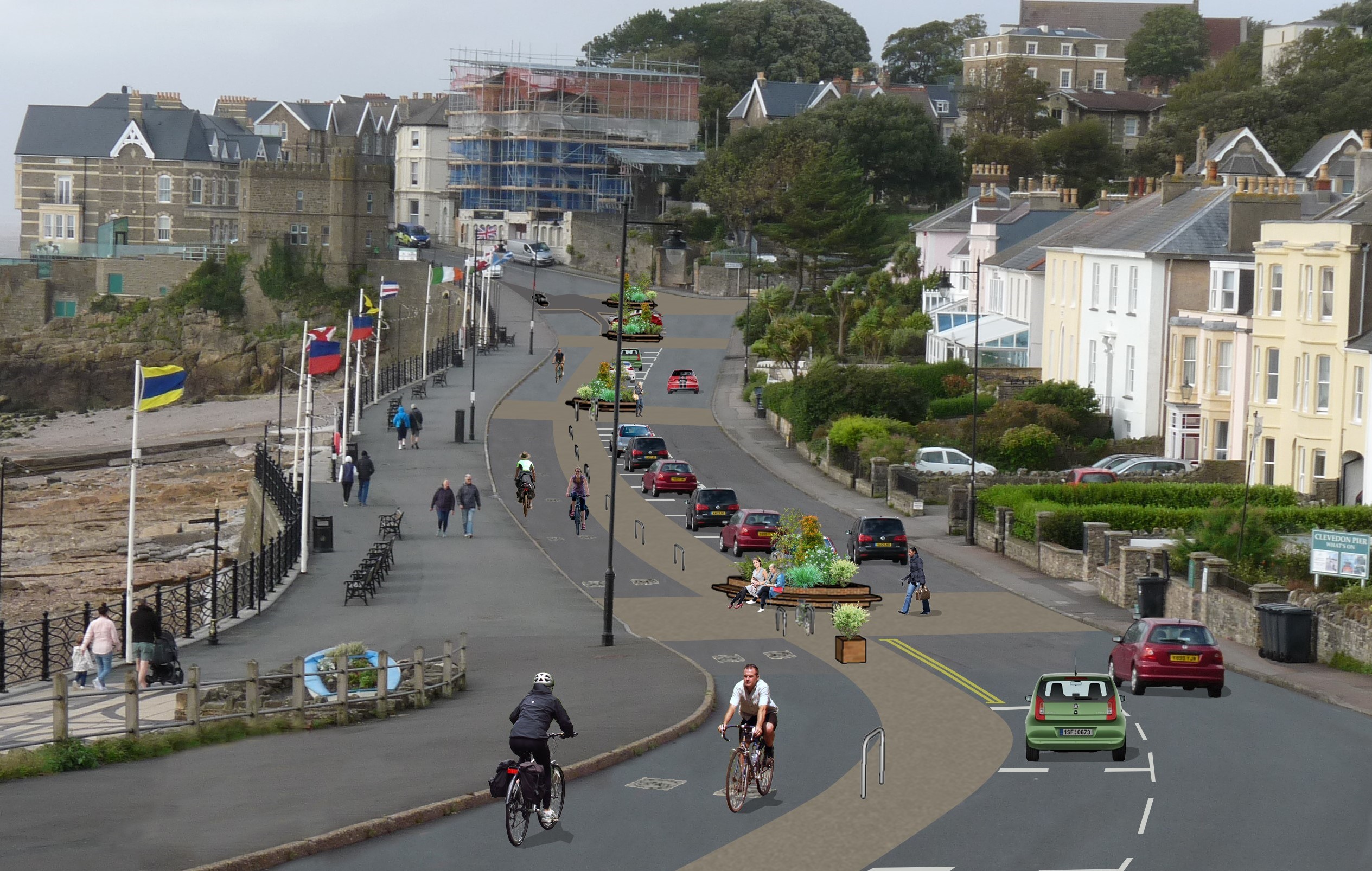 Illustration of proposed cycle and walking route in Clevedon