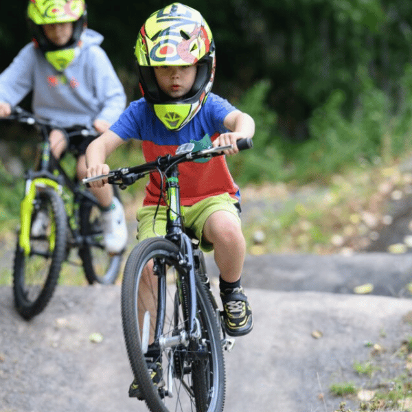 Young boy on bmx