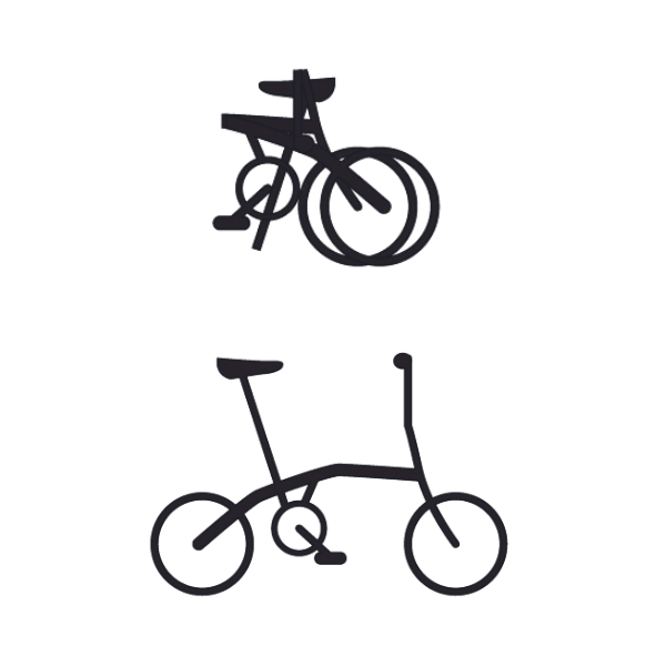Illustration of folding bike