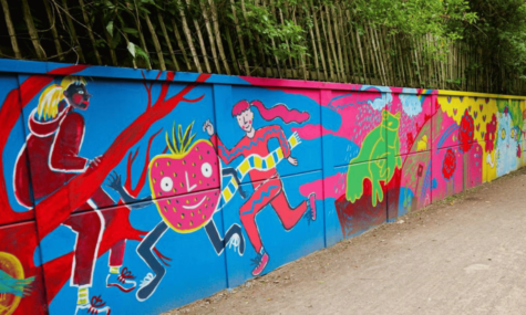 Strawberry Line artwork, North Somerset