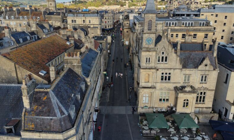 Arial view of Bath City